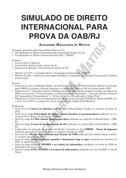 Simulado de Direito Internacional para Exame de Ordem