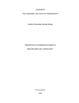 Enxertos aut&oacute;genos do mento