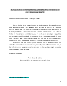 Senhores Coordenadores de Pos