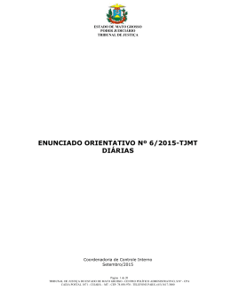 enunciado orientativo n&ordm; 6/2015-tjmt di&aacute;rias