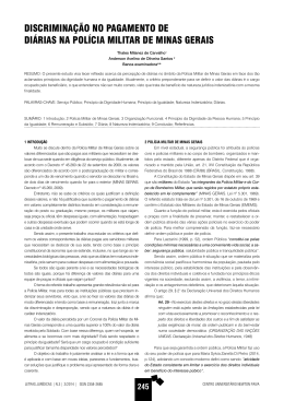 discrimina&ccedil;&atilde;o no pagamento de di&aacute;rias na pol&iacute;cia militar de minas