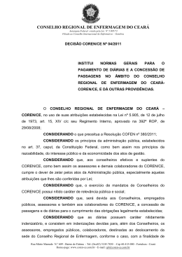 Decisão Nº04/2011 - Conselho Regional de Enfermagem do Ceará