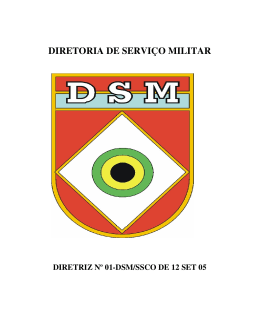 Diretriz de Servi&ccedil;o n.&ordm; 01 - DSM/SSCO, 12 SET 2005