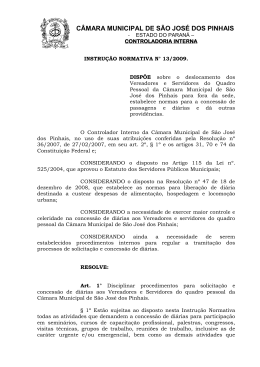 Instru&ccedil;&atilde;o Normativa 13 - C&acirc;mara Municipal de S&atilde;o Jos&eacute; dos Pinhais