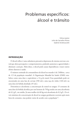 Problemas específicos: álcool e trânsito