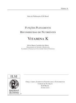 Fasc&iacute;culo 14 - Vitamina K - International Life Sciences Institute