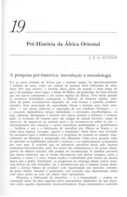 Pr&eacute;-Hist&oacute;ria as &Aacute;frica oriental