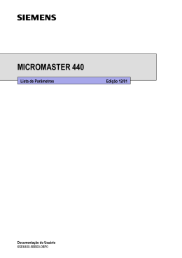 Micromaster 440 - Lista de Parâmetros