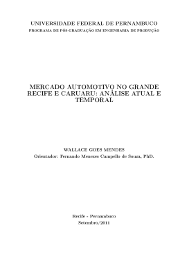 mercado automotivo no grande recife e caruaru: análise