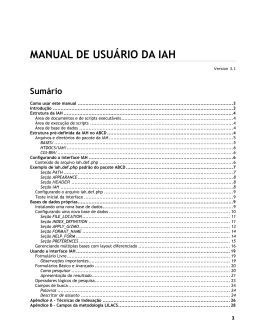 MANUAL DE USUÁRIO DA IAH