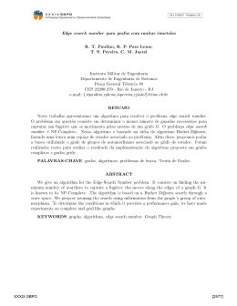 Edge search number para grafos com muitas simetrias R. T.