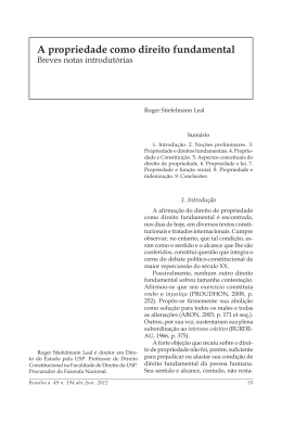 A propriedade como direito fundamental