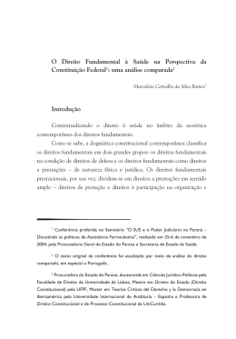 O direito fundamental &agrave; sa&uacute;de na perspectiva da Constitui&ccedil;&atilde;o Federal