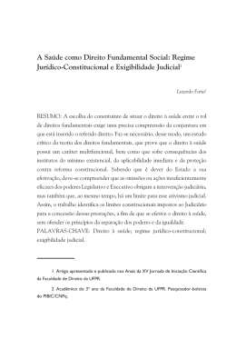 A Saúde como Direito Fundamental Social - Procuradoria