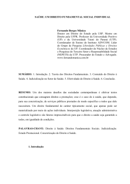 Sa&uacute;de um direito fundamental social individual