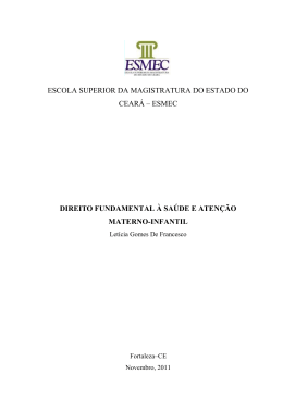 direito fundamental &agrave; sa&uacute;de e aten&ccedil;&atilde;o materno-infantil