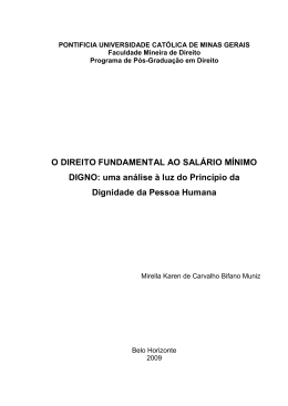 O DIREITO FUNDAMENTAL AO SAL&Aacute;RIO M&Iacute;NIMO DIGNO