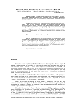 A EFETIVIDADE DO DIREITO HUMANO E FUNDAMENTAL À