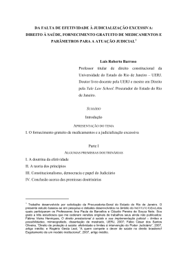 da falta de efetividade &agrave; judicializa&ccedil;&atilde;o excessiva