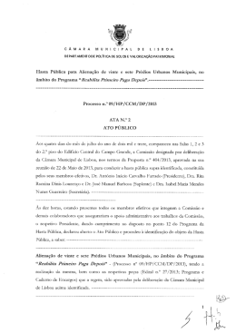 Hasta P&uacute;blica para Aliena&ccedil;&atilde;o de vinte e sete