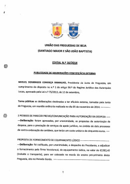Edital n.&ordm; 16/2014 - Uni&atilde;o das freguesias