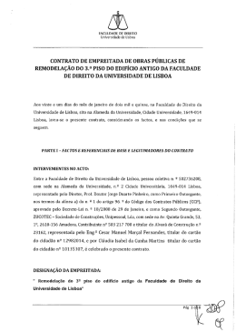 Empreitada de remodelação do 3º piso do edifício antigo da
