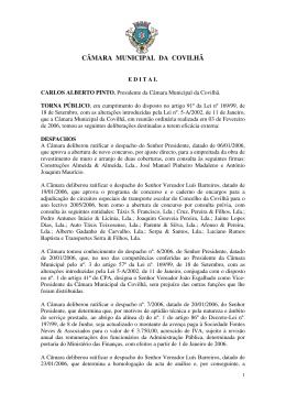 C&Acirc;MARA MUNICIPAL DA COVILH&Atilde;