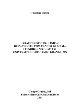 Giuseppe Butera CARACTER&Iacute;STICAS CL&Iacute;NICAS DE