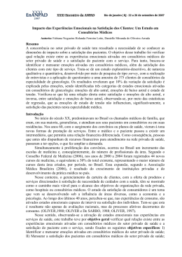 Impacto das Experi&ecirc;ncias Emocionais na Satisfa&ccedil;&atilde;o dos