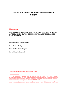 Estrutura do TCC