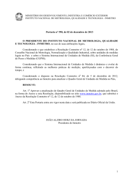 Quadro Geral de Unidades de Medida