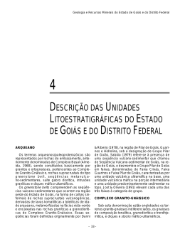 DESCRI&Ccedil;&Atilde;O DAS UNIDADES LITOESTRATIGR&Aacute;FICAS