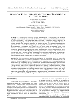 demarca&ccedil;&atilde;o das unidades de conserva&ccedil;&atilde;o ambiental ao longo da