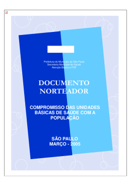 Compromisso das Unidades Básicas de Saúde com a População.