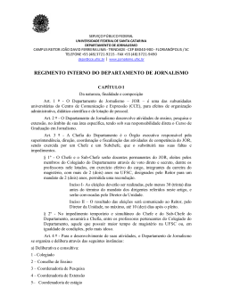 regimento interno do departamento de jornalismo