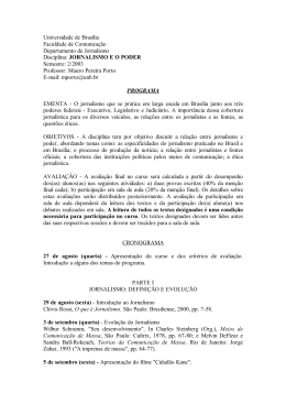 JORNALISMO E O PODER Semestre: 2/200
