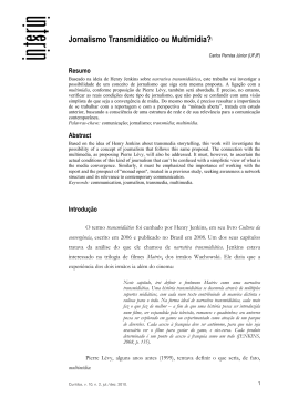 Jornalismo Transmidi&aacute;tico ou Multim&iacute;dia?i