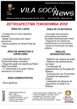 RETROSPECTIVA TOROROMBA 2012