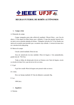 regras futebol de rob&ocirc;s radio-controlados