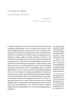 A doa&ccedil;&atilde;o de &oacute;rg&atilde;os