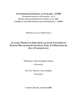 An&aacute;lise, Projeto e Implementa&ccedil;&atilde;o de um Gerente Web de