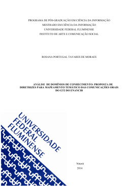an&aacute;lise de dom&iacute;nios de conhecimento