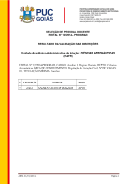 Resultado: Valida&ccedil;&atilde;o das Inscri&ccedil;&otilde;es