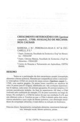 CRESCIMENTO HETEROG&Ecirc;NEO EM Cyprimrs carpio(l