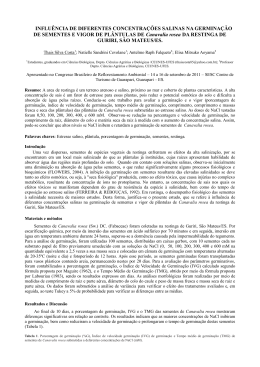 GERMINAÇÃO DE SEMENTES DE Canavalia rosea (Sw