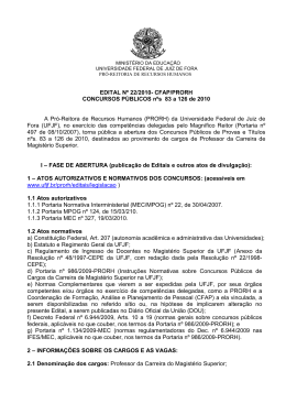EDITAL Nº 22/2010- CFAP/PRORH CONCURSOS
