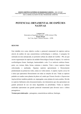 potencial ornamental de espécies nativas