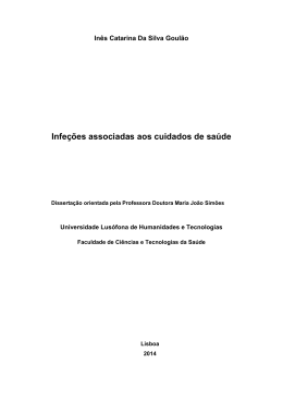 Infe&ccedil;&otilde;es associadas aos cuidados de sa&uacute;de