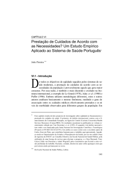 Prestação de Cuidados de Acordo com as Necessidades