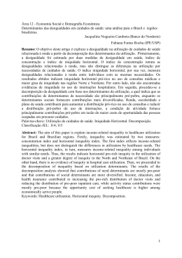 determinantes das desigualdades em cuidados de sa&uacute;de